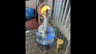 DIY Tiki Oil Lamp Citronella for MosquitosREPURPOSED DUSSE bottle [upl. by Lydell]