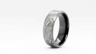 FRMT1226K  Solid Meteorite Inlay Black IP Ring [upl. by Noyahs813]