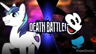 Shining armro vs Oswald the Lucky rabbit  my little pony vs Oswald the Lucky rabbit [upl. by Nylodnarb556]