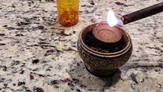 Using Resin As Incense Frankincense Myrrh and Benzoin [upl. by Muiram]