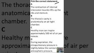 Pick the correct statementAThe contraction of internal intercostal muscles lifts up the ribs [upl. by Mashe]