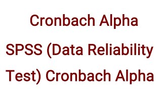 የዳታ አስተማማኝነት ሙከራData Reliability Test Cronbach Alphaspsss ststicsdata reliability spss tutor [upl. by Herzig]