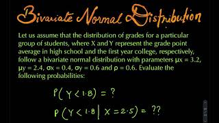 Bivariate normal distribution solved examples 4 [upl. by Cully]