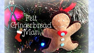 DIY Felt Gingerbread Man Decoration ¦ The Corner of Craft [upl. by Egap]