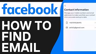 How To Check Facebook Email Address  Full Guide [upl. by Suiratnod489]