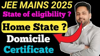 Jee mains state of eligibility  home state quota  domicile certificate jeemains2025 akib khan [upl. by Nita717]