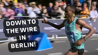 THRILLING Finish To Mens Race At Berlin Marathon 2024 [upl. by Anallij112]