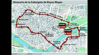 Recorrido de la Cabalgata de Reyes Magos [upl. by Dorsy349]