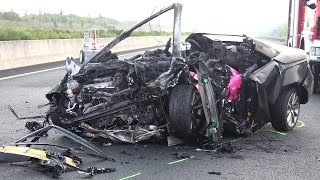 4 Tote  1 Verletzte bei Unfall auf A4 Höhe KerpenBuir am 270817  OTöne Link in der Beschreib [upl. by Mcspadden]