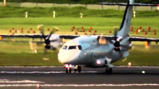 RheinNeckar Air Dornier Do328110 DCIRJ close up  takeoff at Berlin Tegel airport [upl. by Alleusnoc]