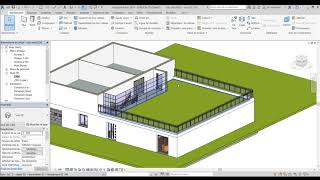 Revit créer un toit terrasse partie 2 [upl. by Wilser]