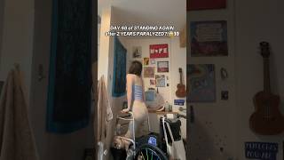 DAY 48 OF STANDING AGAIN AFTER 2 YEARS PARALYZED😱🥹❤️‍🩹🎗️viral emotional shorts fyp short [upl. by Gobert]