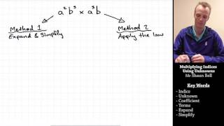 Index Laws Multiplying Indices Using Unknowns [upl. by Nagaet]