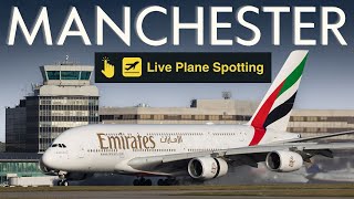 🔴 LIVE 4K Manchester Airport Plane Spotting 🛫 [upl. by Bernadine]