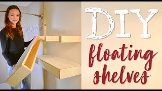 DIY floating shelves [upl. by Aihcrop]