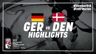 Game Highlights Germany vs Denmark May 4 2018  IIHFWorlds 2018 [upl. by Garik]