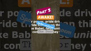 Part 3 AWAKE Spoken word poem [upl. by Kermy]