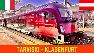 Cab ride Tarvisio  Klagenfurt  train drivers view in 4K [upl. by Lattie]