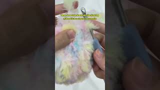 How to Crochet Decrease Stitch with Fluffy Yarn  Easy Tips crochet shorts diy [upl. by Corry]