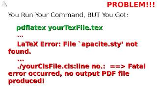 Solution to LaTeX Error File apacitesty not found Read Description [upl. by Shenan]