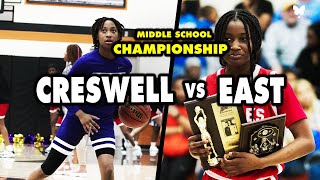 GIRLS METRO MIDDLE SCHOOL BASKETBALL GAME  CRESWELL V EAST  HIGHLIGHTS [upl. by Hatcher73]