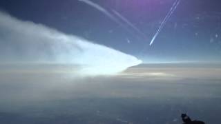 Flying through contrails cockpit view FL380 [upl. by Cam]