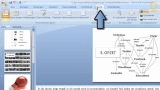 Aantekeningen maken bij een presentatie in Powerpoint 2007 [upl. by Irrab]