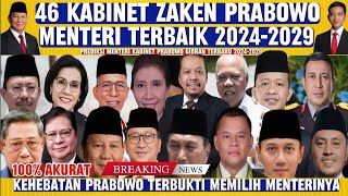 DIKLAIM 99 BENAR  SEGERA DILANTIK INILAH 46 CALON MENTERI PRABOWO GIBRAN TERBARU [upl. by Rellia535]