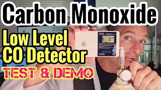 Low Level Carbon Monoxide Detector FDJ001 Test and Demo [upl. by Luhem445]