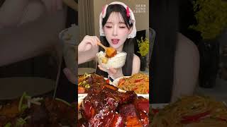 chinese food eating asmr PART8 shorts [upl. by Nagiam]