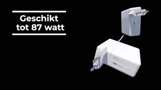 Macbook oplader usb c  voor Macbook 87 Watt adapter A1718  A1719  A1882  A1947  A2147  Zedar [upl. by Aiciram]