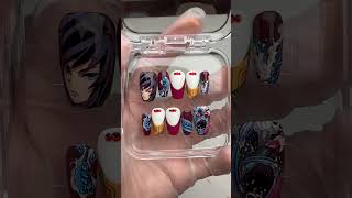 Epic nails crossover  Demon slayer x jjk x One piece x Bleach [upl. by Anirba]