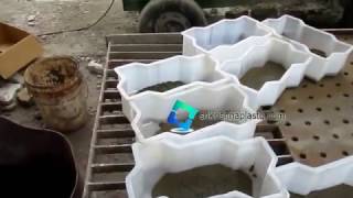 Buy Best Plastic Mould for Concrete Paver BlockTile Making MachineHow to Make Interlocking Paver [upl. by Arotak]