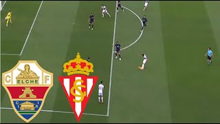 Elche CF 21 Real Sporting Resumen y Goles  La Liga 2  202425 [upl. by Notsirhc]