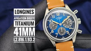 Longines Avigation Bigeye Titanium 41mm L28161932 [upl. by Nylirrehs]