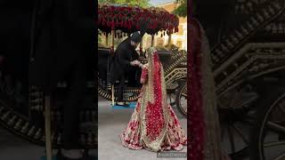 Hania Aamir amp Zaviyar Nauman Ijaz  Hania Red Bridal Dress amp Zaviyar Black Sherwani  Bridal Shoot [upl. by Hendon374]