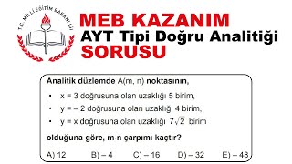 MEB Kazanım AYT Tipi Doğru Analitiği Sorusu [upl. by Cowan330]