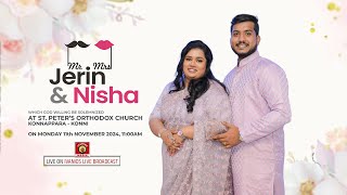 Jerin weds Nisha  WEDDING CEREMONY  St Peters Orthodox Church Konnappara  Konni  LIVE [upl. by Kunkle]