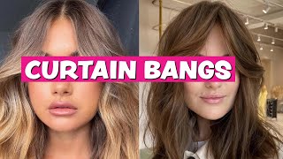 How to Style Curtain Bangs at HOME like a Professional Hairstylist [upl. by Eilagam169]