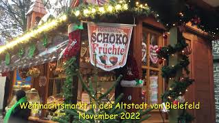 Weihnachtsmarkt 2022 in Bielefeld [upl. by Reames]