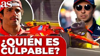 La CAUSA del ACCIDENTE entre CARLOS SAINZ y CHECO PÉREZ en el GP de AZERBAIYÁN [upl. by Ailecra]