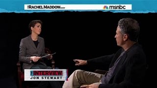 Jon Stewart Interview by Rachel Maddow [upl. by Vanzant762]