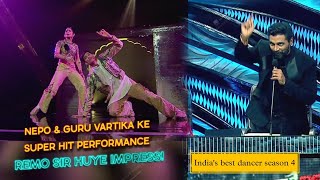 NEW  Nepo and vartika jha new performance in Indias best dancer season 4 Full episode [upl. by Suirauqram]