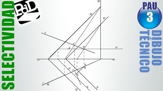 PAU 003 Diédrico paralelismo e intersección Dibujo Técnico Selectividad  Andalucía2010 [upl. by Rillis]