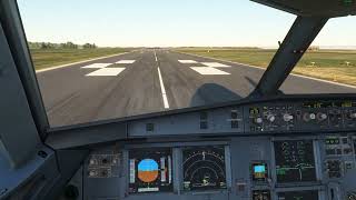 Arrival into Isle of Man Airport EGNS  Fenix A319 CFM  MSFS [upl. by Ihcego]