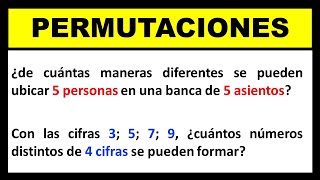 Permutaciones  ejercicios resueltos [upl. by Kciregor]