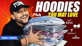 6 BEST Winter HoodiesSweatshirts FOR MEN 2023 🔥 NOBERO FILA Hoodies Haul Review  ONE CHANCE [upl. by Ailaham]