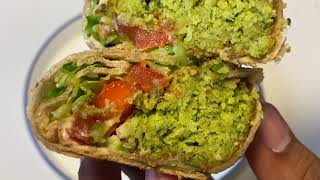 Saucy amp Crispy Falafel Wrap  With Hummus amp Tortilla l Simple Falafel Wrap Recipe [upl. by Malarkey]