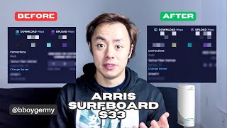 Arris Surfboard S33  Unboxing Setup Speed Test Results [upl. by Nosittam]