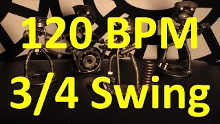 120 BPM  Swing 34  60s Ballad  Drum track  Metronome  Drum Beat [upl. by Dyer237]